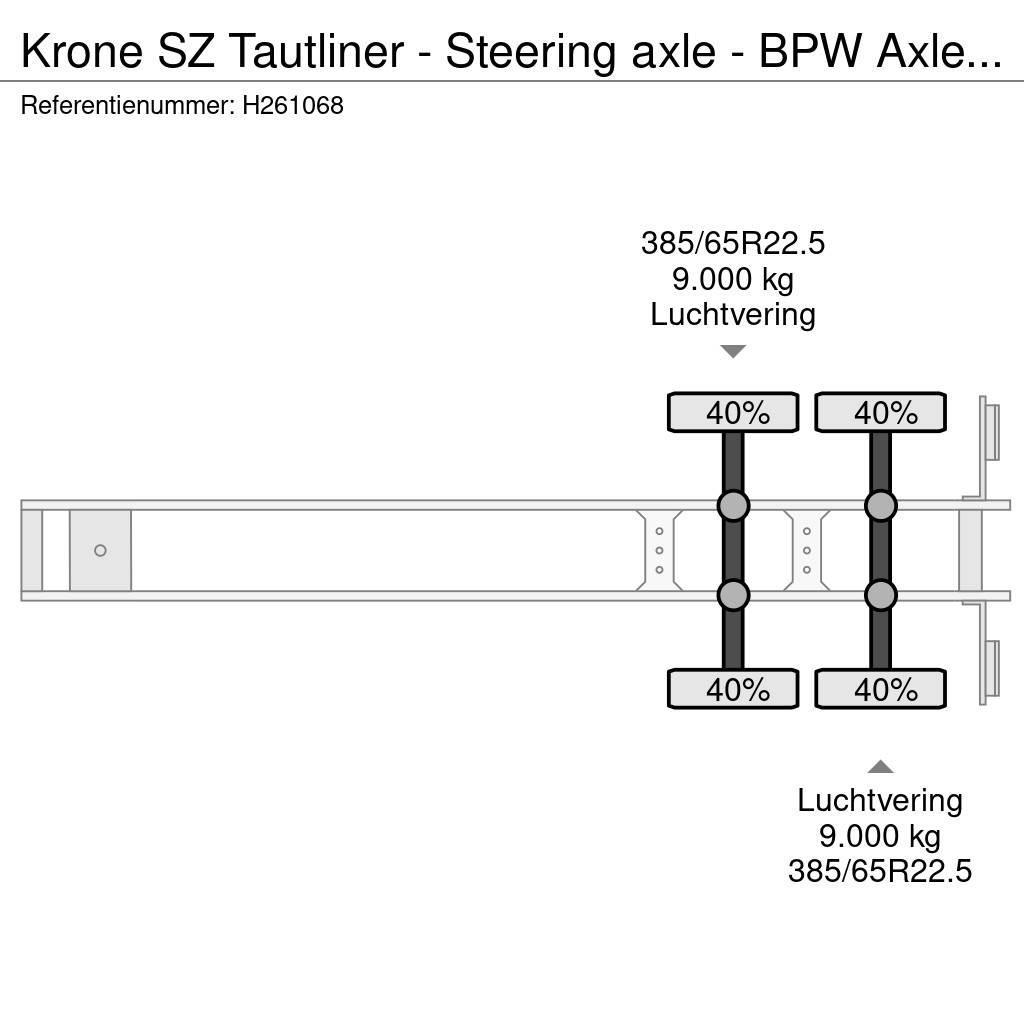 Krone SZ Tautliner - Steering axle - BPW Axle - Sliding Perdeli yari çekiciler