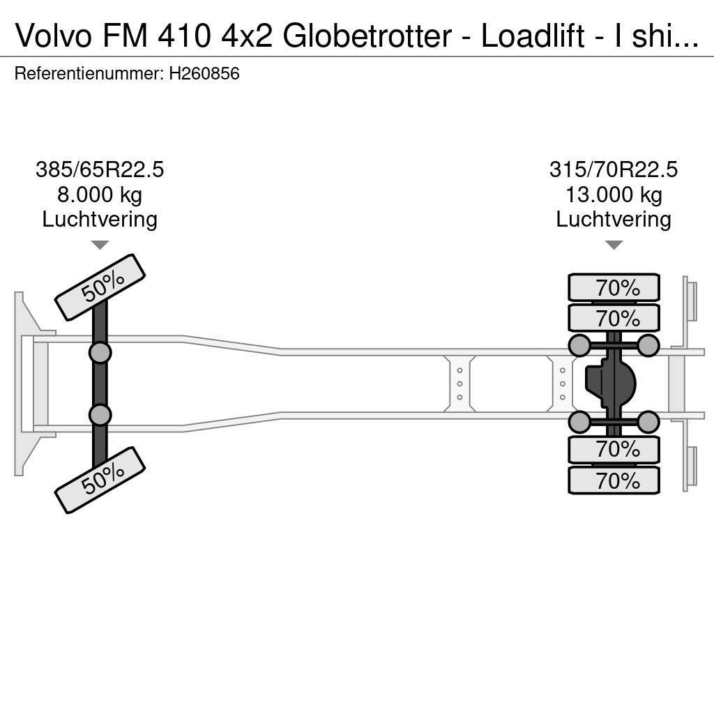 Volvo FM 410 4x2 Globetrotter - Loadlift - I shift - Eur Kayar tenteli kamyonlar