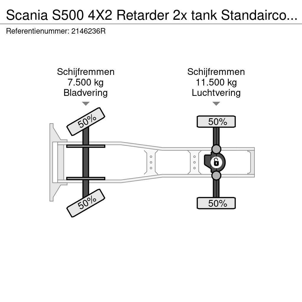 Scania S500 4X2 Retarder 2x tank Standairco LED German tr Çekiciler
