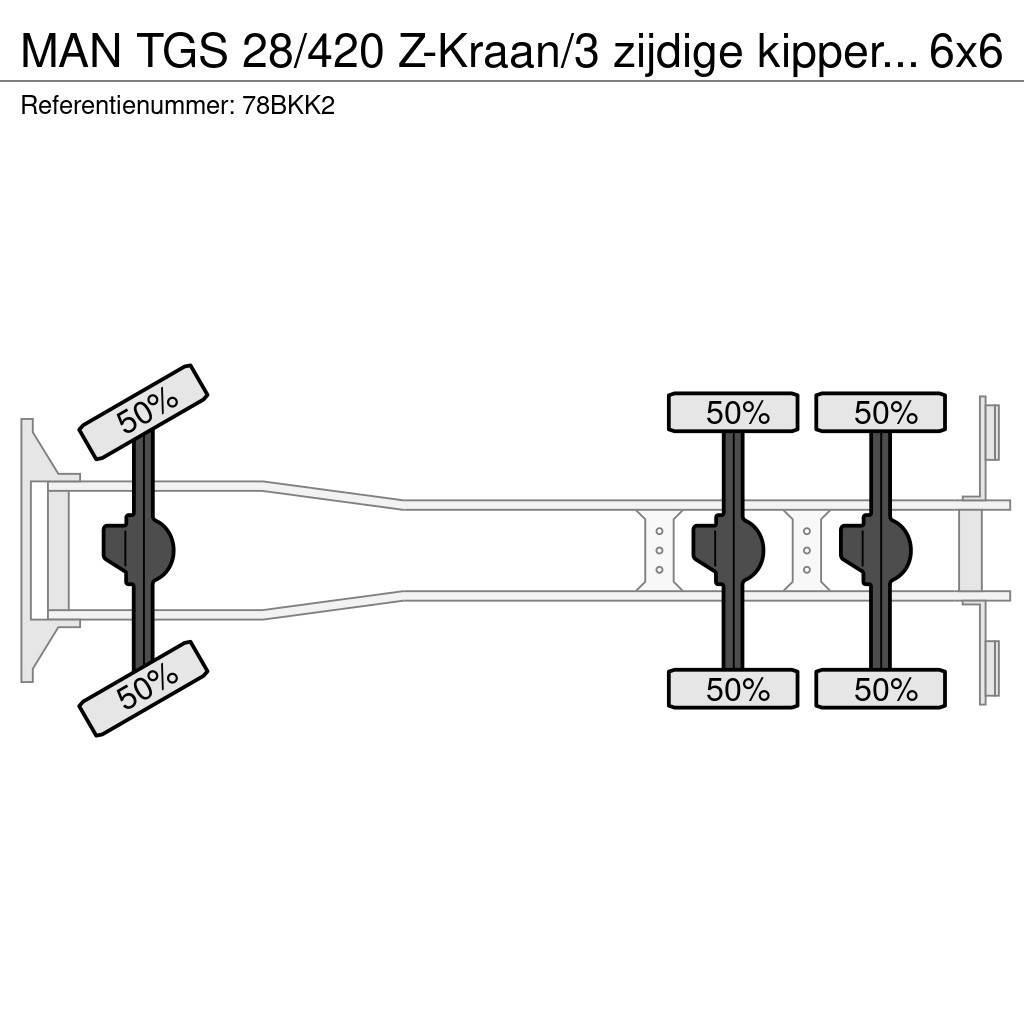 MAN TGS 28/420 Z-Kraan/3 zijdige kipper 6x6!!2018!!ZER Damperli kamyonlar