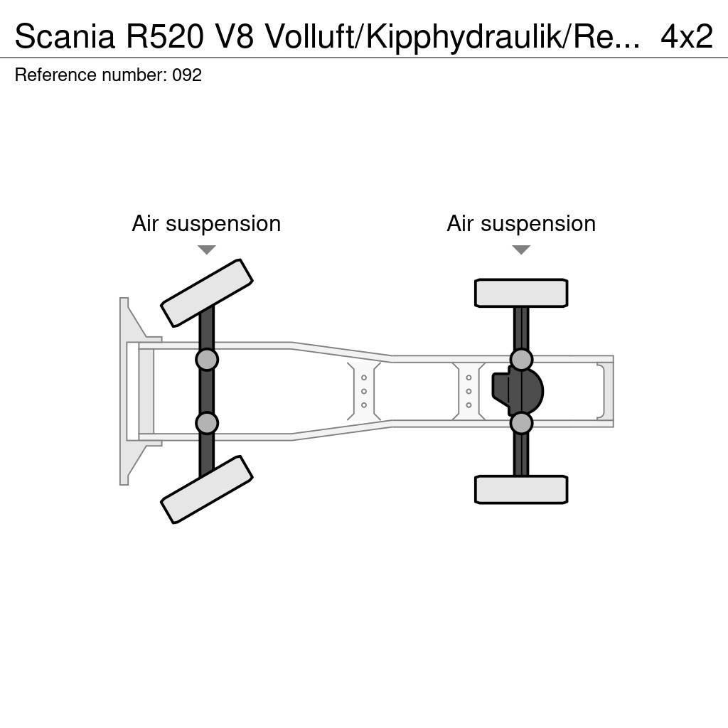 Scania R520 V8 Volluft/Kipphydraulik/Retarder/Standklima Çekiciler