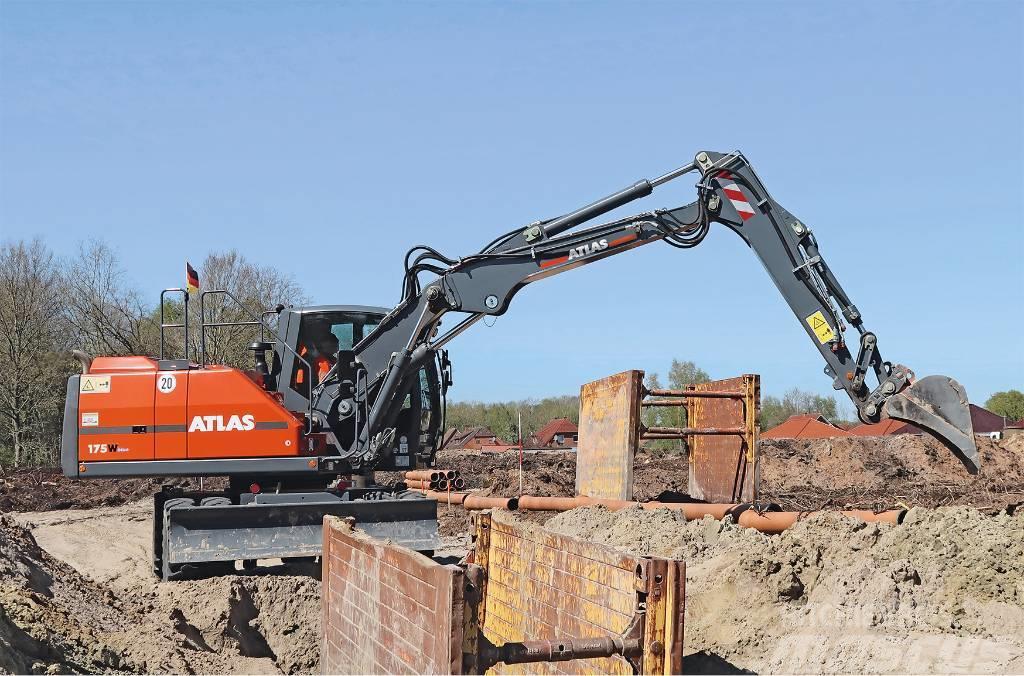 Atlas 175 W Koparka kołowa wheeled excavator Lastik tekerli ekskavatörler
