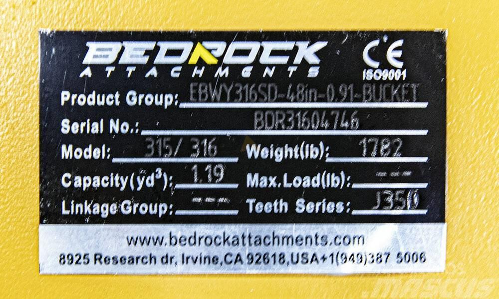 CAT 48" Severe Rock Bucket 315D/F,316E/F,318D2/E/F Diger parçalar