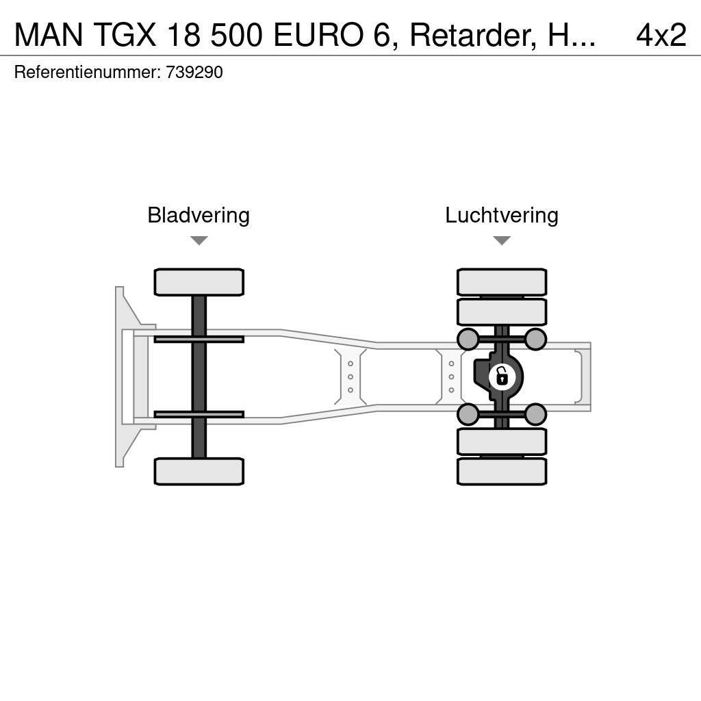 MAN TGX 18 500 EURO 6, Retarder, Hydraulic Çekiciler
