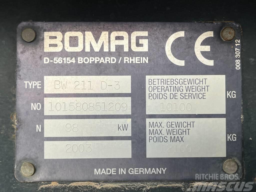 Bomag BW 211 D-3 Tek tamburlu silindirler