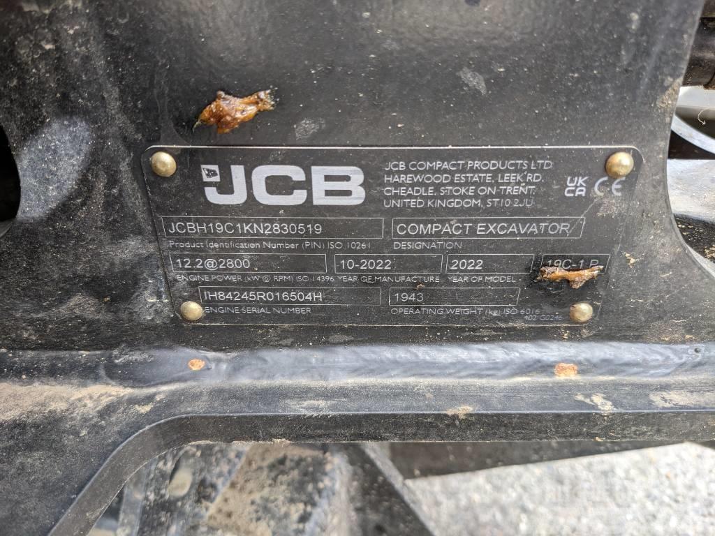 JCB 19C-1P Kompaktbagger / Minibagger Mini ekskavatörler, 7 tona dek