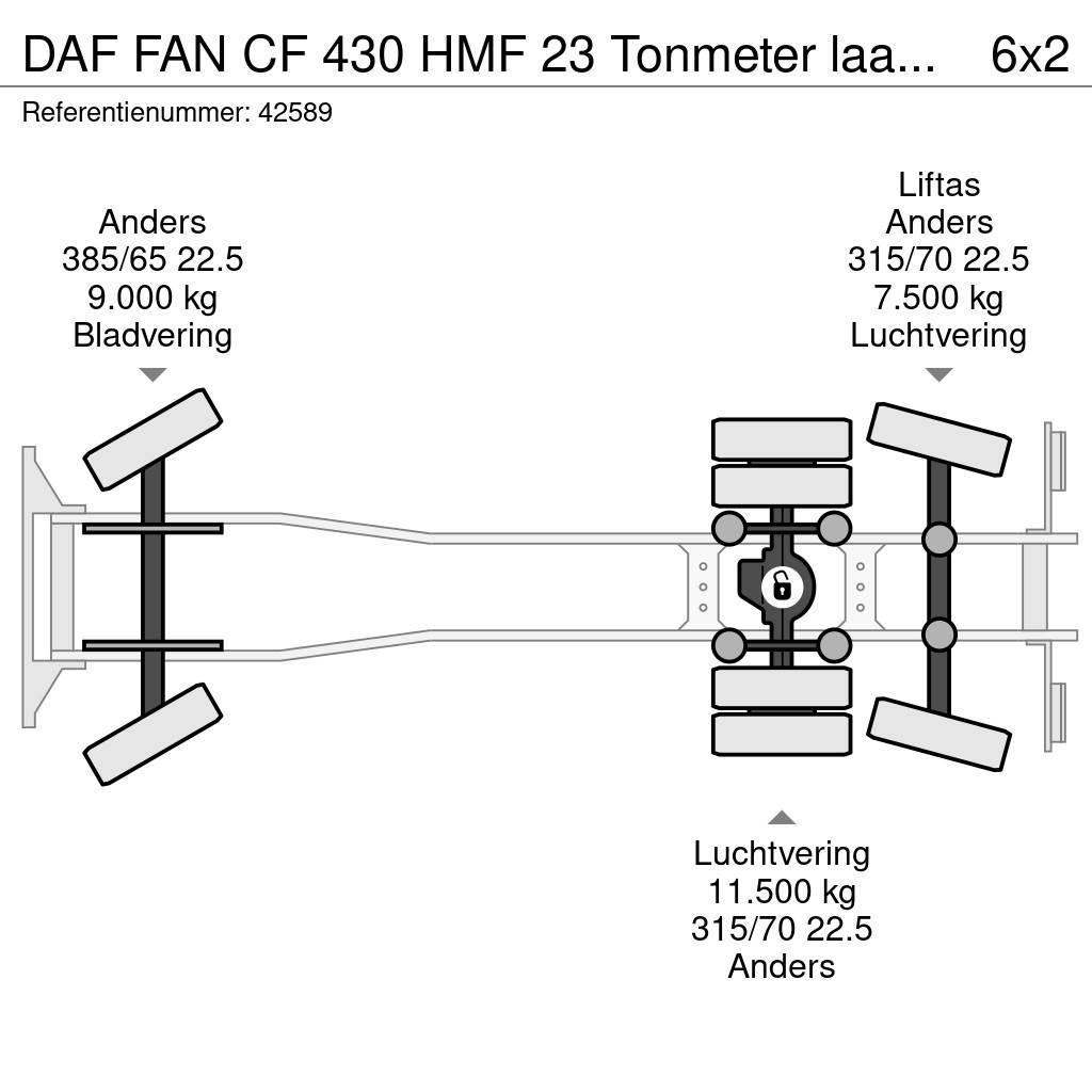 DAF FAN CF 430 HMF 23 Tonmeter laadkraan Vinçli kamyonlar