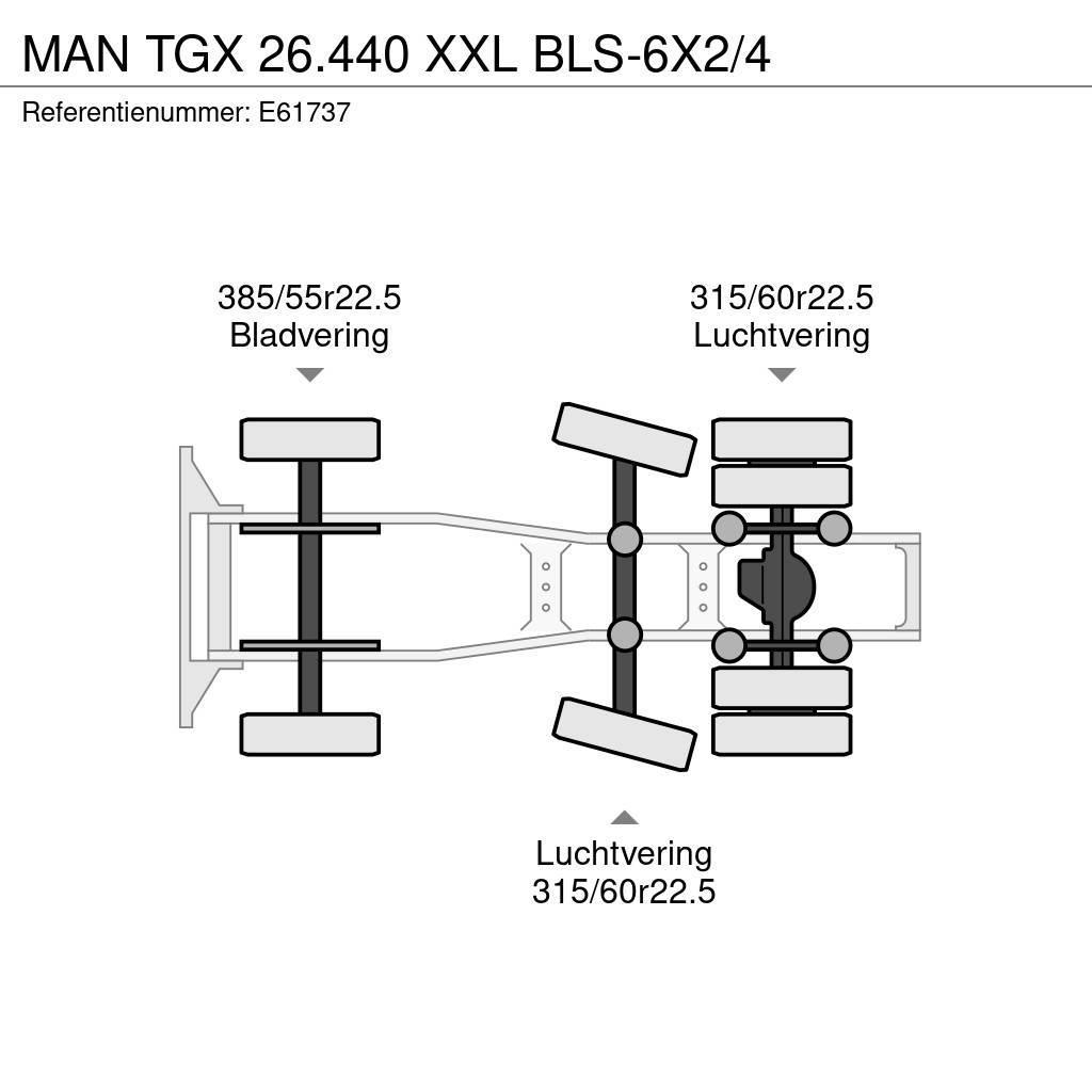 MAN TGX 26.440 XXL BLS-6X2/4 Çekiciler