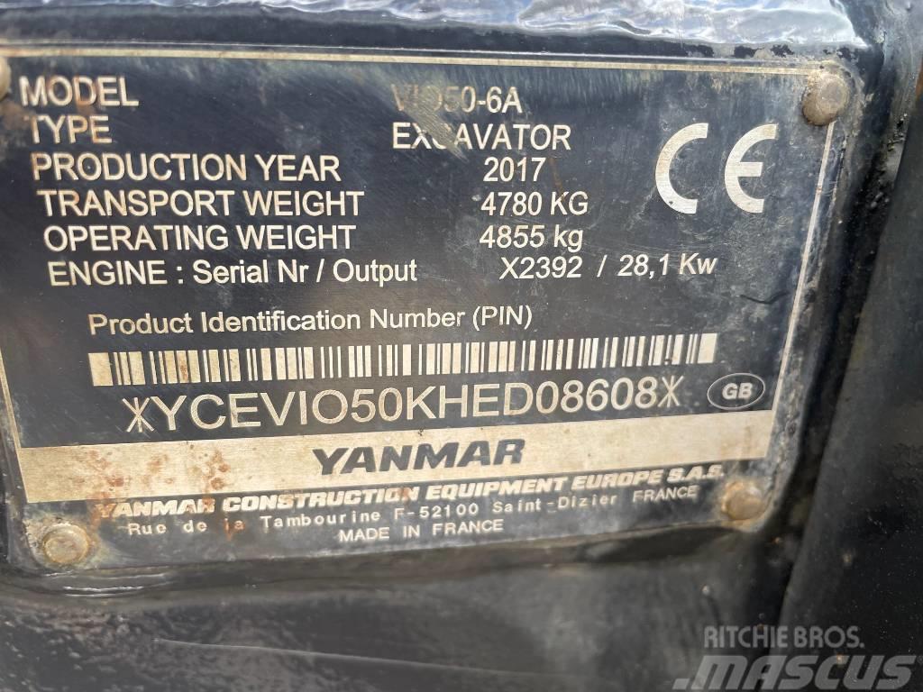 Yanmar Vio 50-6A Mini ekskavatörler, 7 tona dek