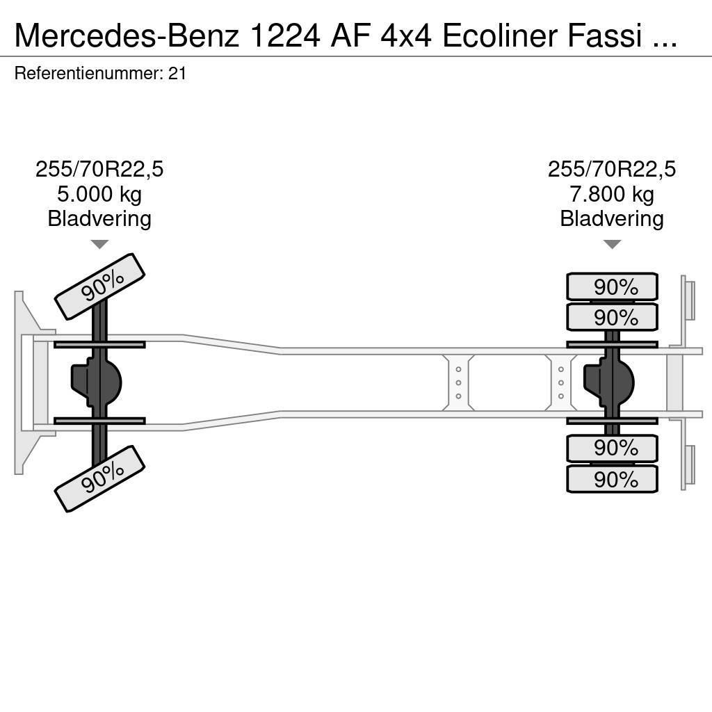 Mercedes-Benz 1224 AF 4x4 Ecoliner Fassi F85.23 Winde Beleuchtun Yol-Arazi Tipi Vinçler (AT)
