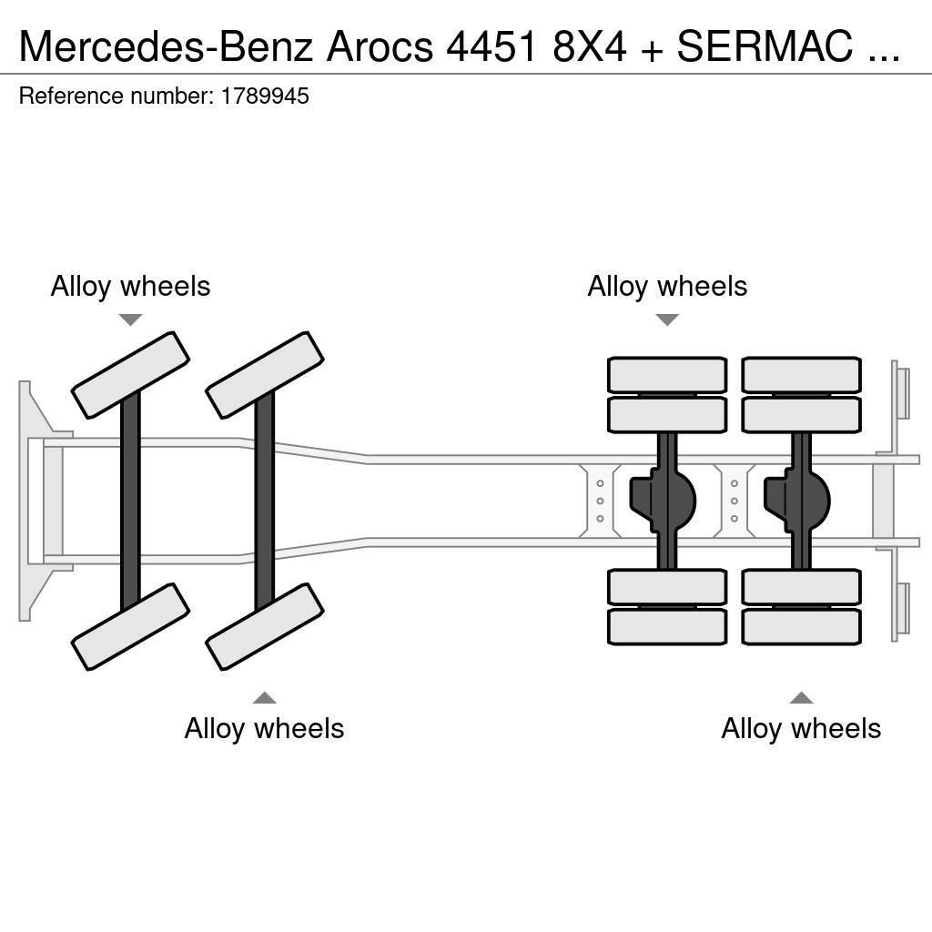 Mercedes-Benz Arocs 4451 8X4 + SERMAC 5RZ51 METER CONCRETE PUMP/ Concrete pump trucks
