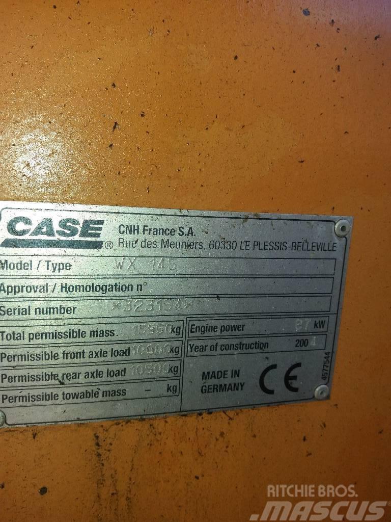 CASE WX 145 Lastik tekerli ekskavatörler