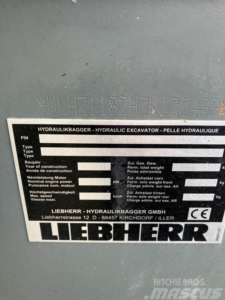Liebherr A 914 Litronic Lastik tekerli ekskavatörler