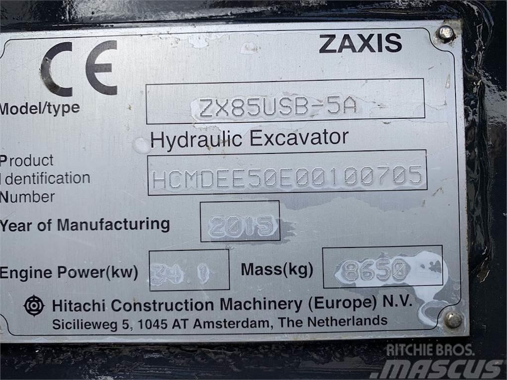 Hitachi ZX85 USB-5A + Paalutuspuomi Midi ekskavatörler 7 - 12 t