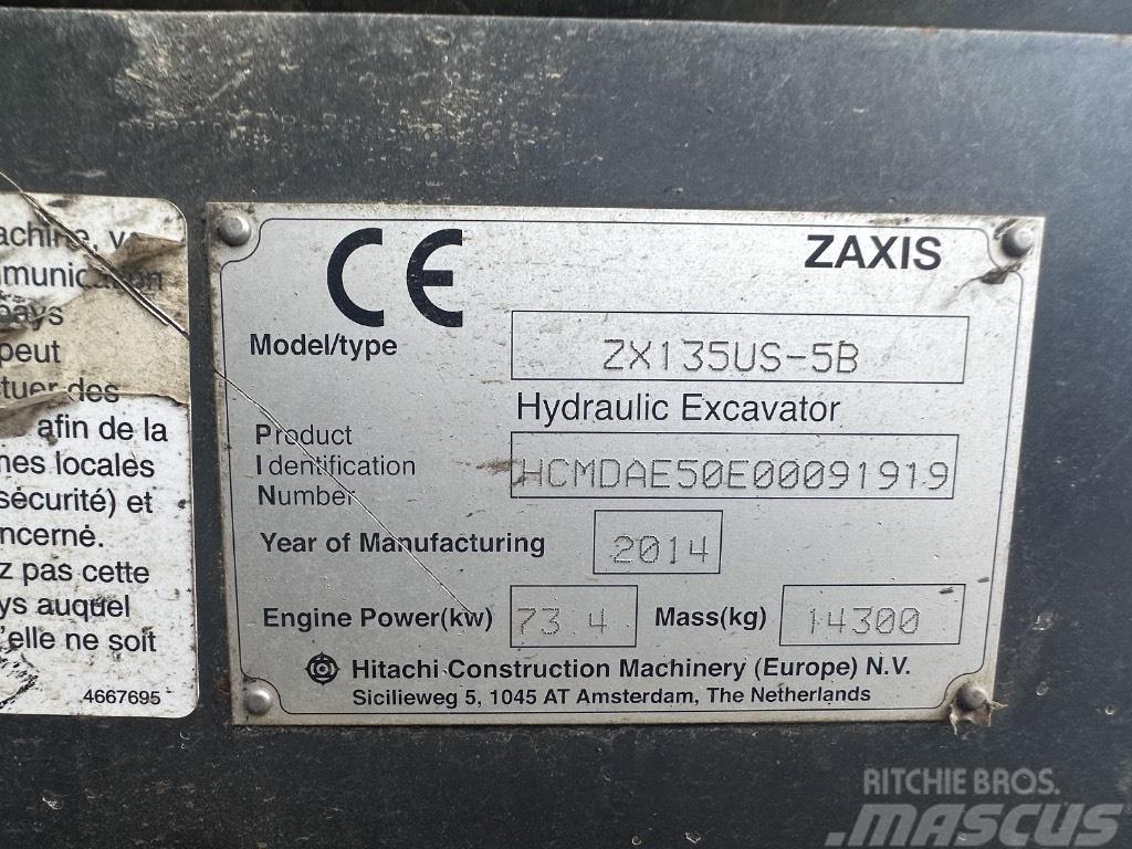 Hitachi ZX 135 US 5-B Midi ekskavatörler 7 - 12 t