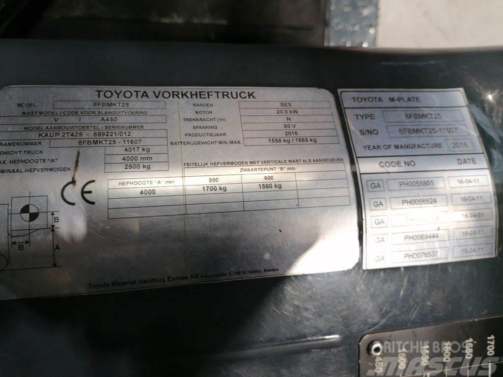Toyota 8FBMKT25 Elektrikli forkliftler