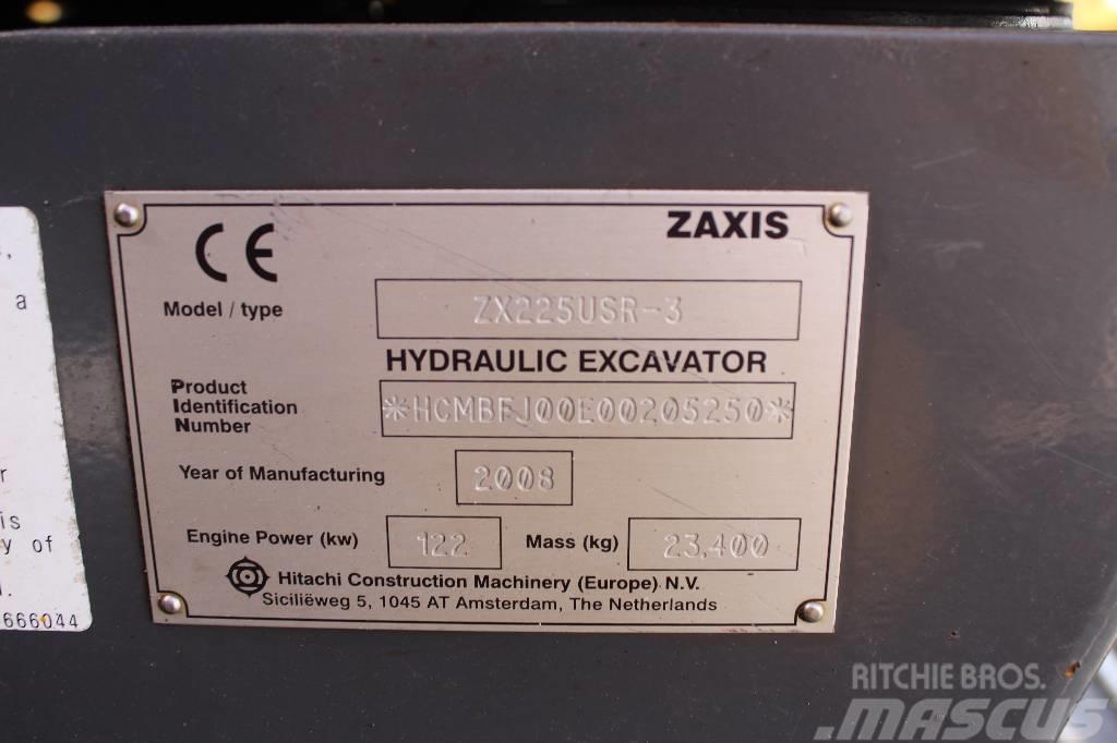 Hitachi ZX 225 USR LC-3 / Pyörittäjä, Kauha, Rasvari, YM! Paletli ekskavatörler