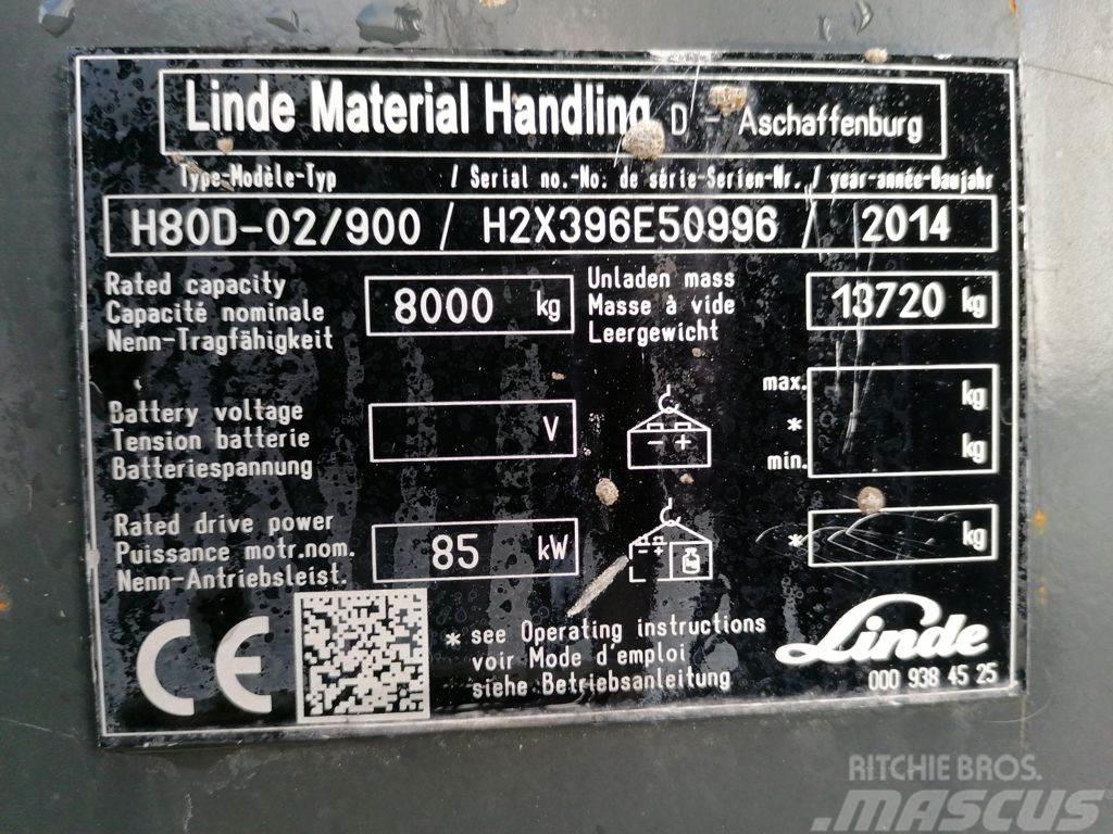Linde H80D-02/900 Dizel forkliftler