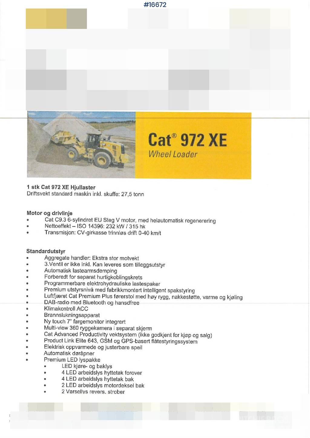CAT 972 XE-GR. Brand new! Tekerlekli yükleyiciler