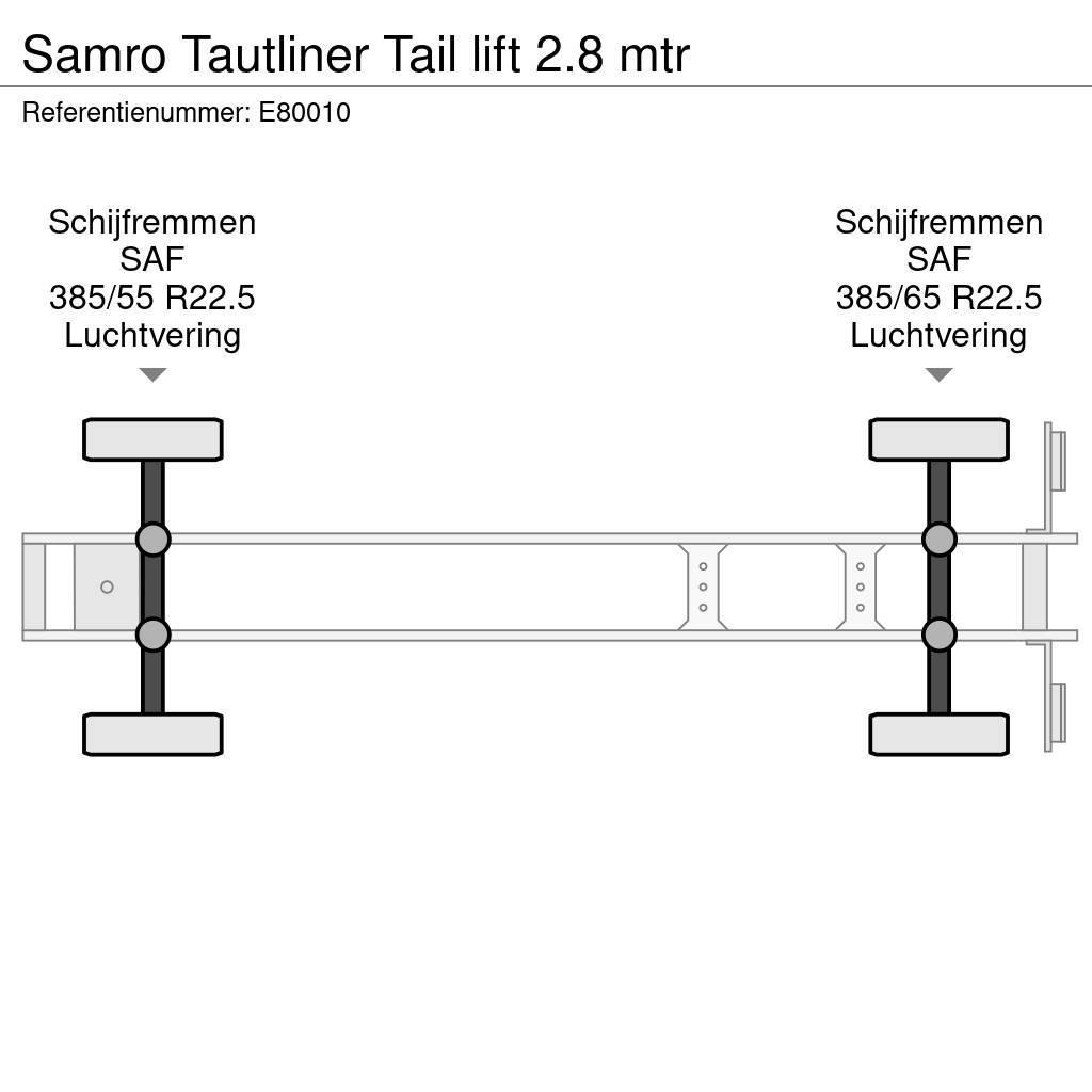 Samro Tautliner Tail lift 2.8 mtr Perdeli yari çekiciler