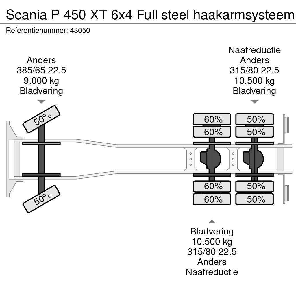 Scania P 450 XT 6x4 Full steel haakarmsysteem Vinçli kamyonlar