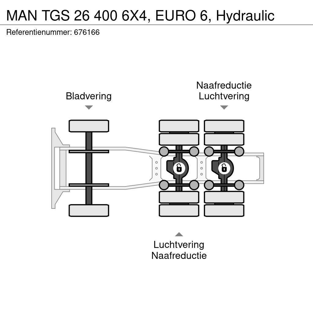 MAN TGS 26 400 6X4, EURO 6, Hydraulic Çekiciler