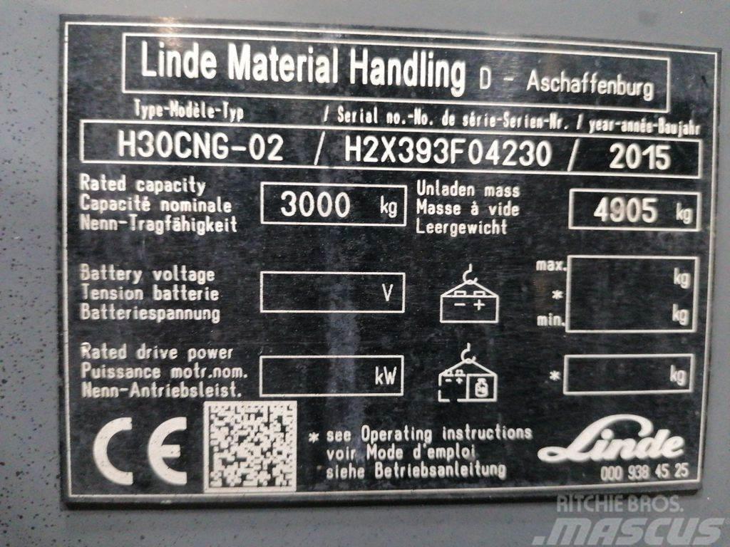 Linde H30CNG-02 LPG'li forkliftler