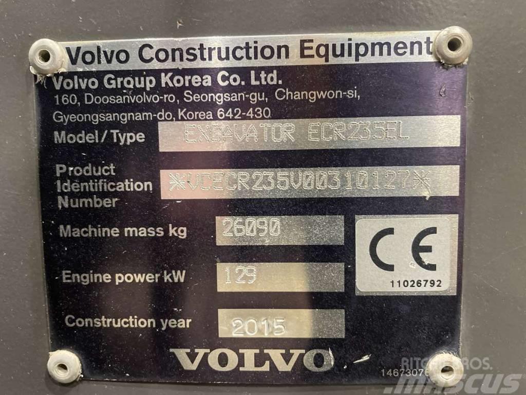 Volvo ECR235EL Paletli ekskavatörler
