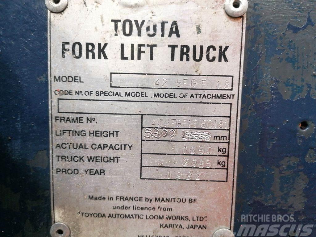 Toyota 42-5FGF18 LPG'li forkliftler