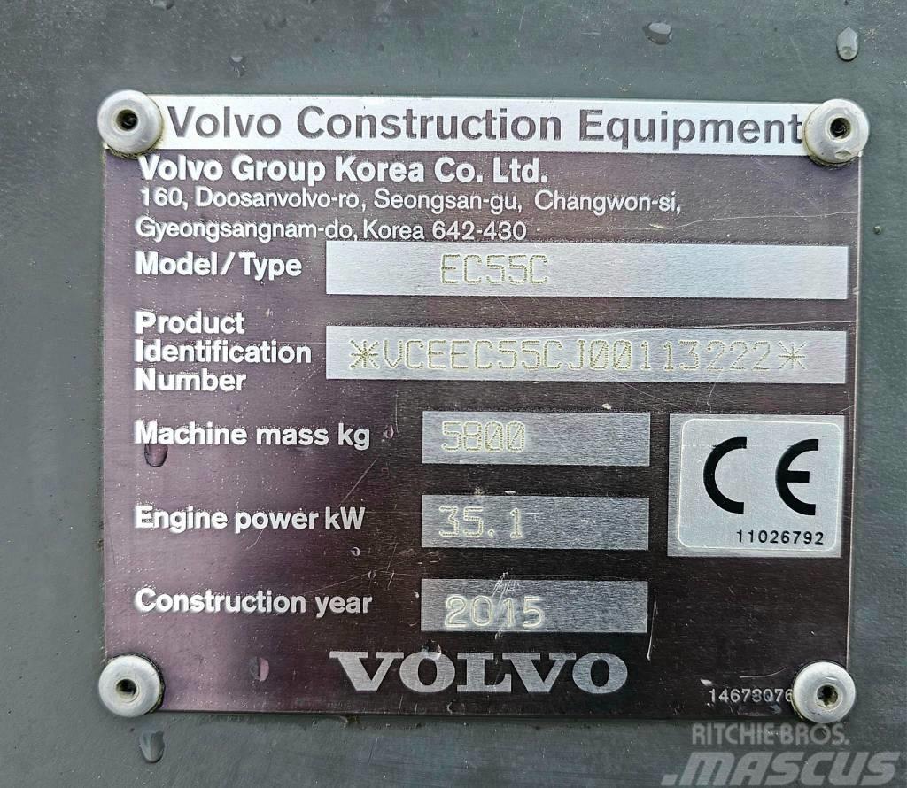 Volvo EC 55 C Mini ekskavatörler, 7 tona dek
