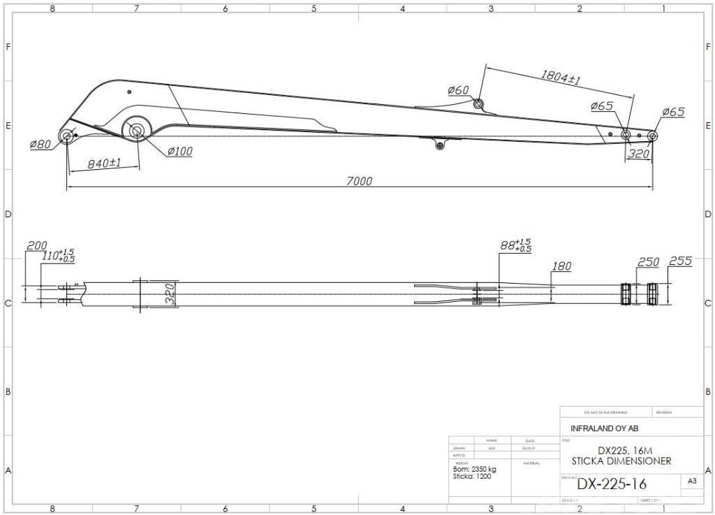 Doosan Develon DX225 LONG REACH BOOM 16.5 M LONG REACH BO Uzun bomlu ekskavatörler
