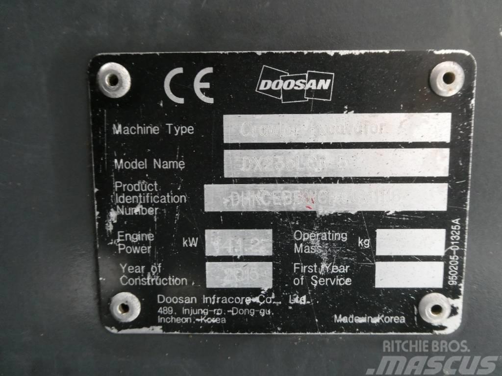Doosan DX 235 LCR-5 Paletli ekskavatörler