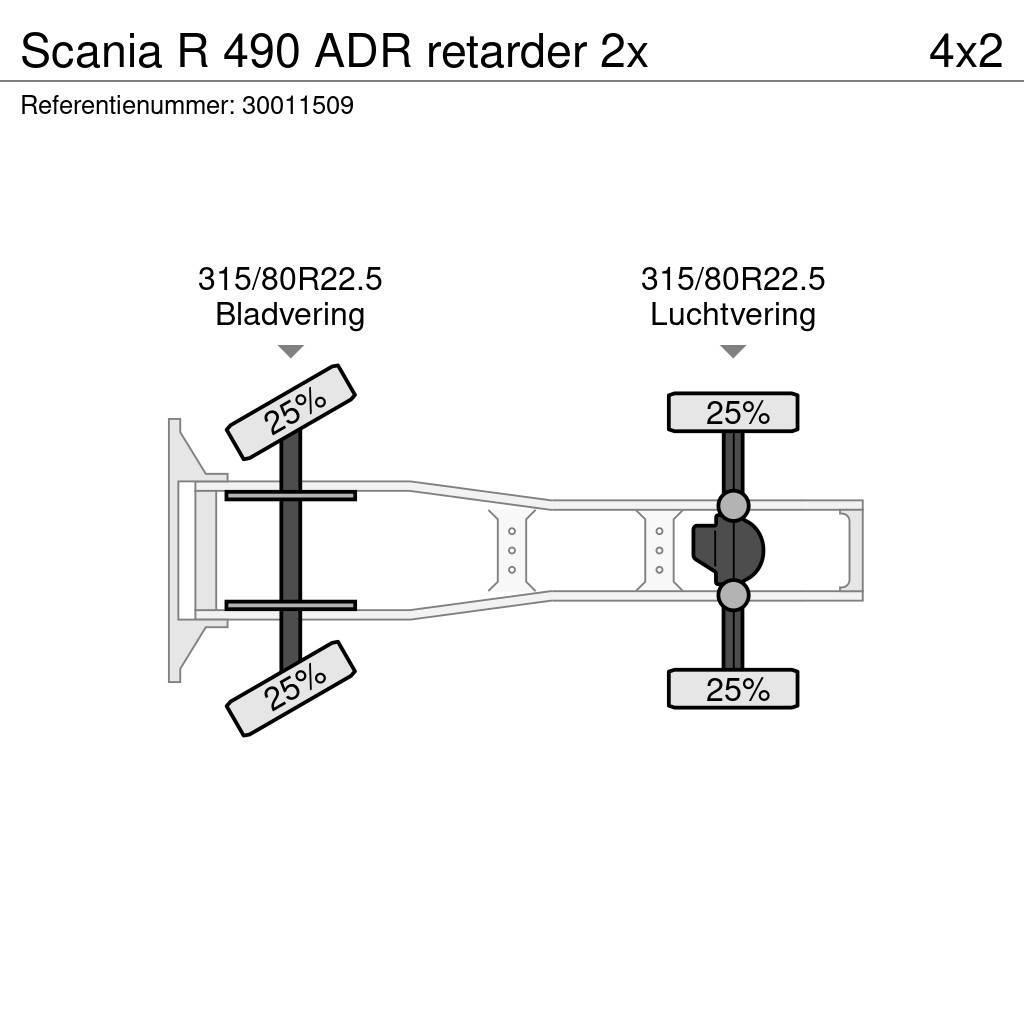 Scania R 490 ADR retarder 2x Çekiciler