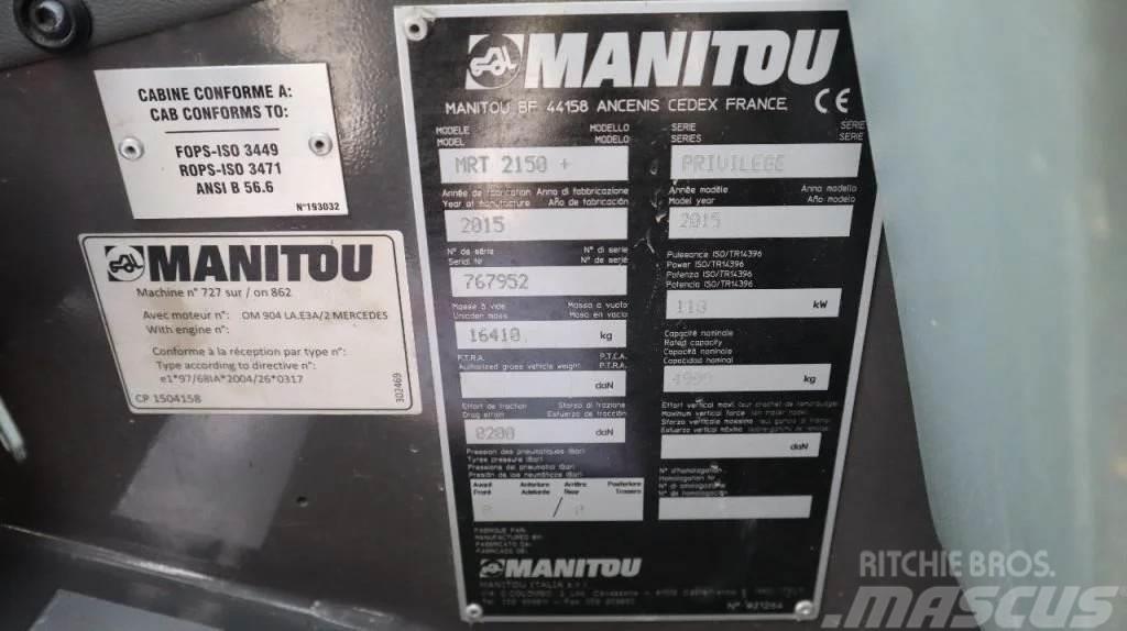 Manitou MRT 2150+ PRIVILEGE | FORKS | AIRCO Teleskopik yükleyiciler
