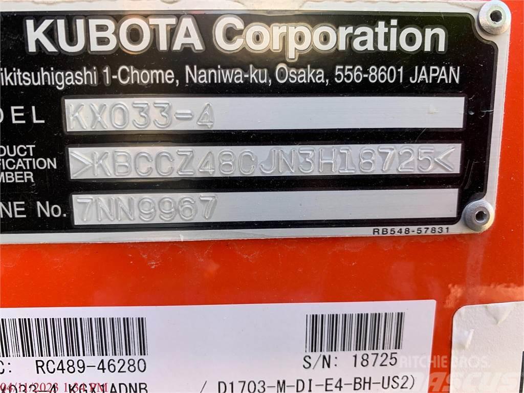 Kubota KX033-4 Mini ekskavatörler, 7 tona dek