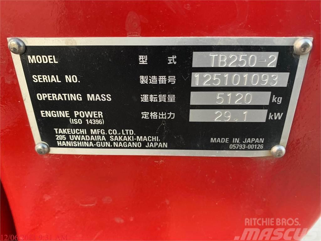 Takeuchi TB250-2 Mini ekskavatörler, 7 tona dek