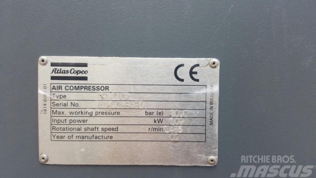 Atlas Copco Compressor, Kompressor GR 110 Kompresörler
