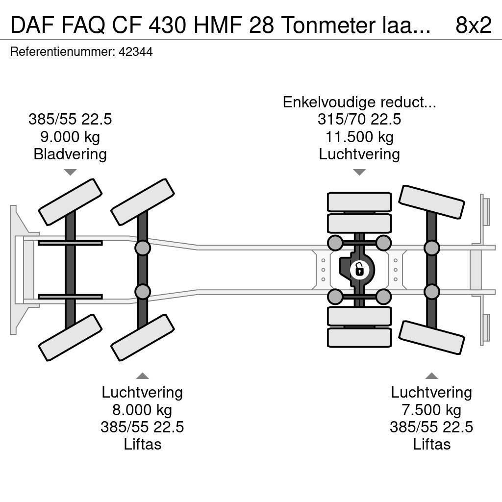 DAF FAQ CF 430 HMF 28 Tonmeter laadkraan Vinçli kamyonlar