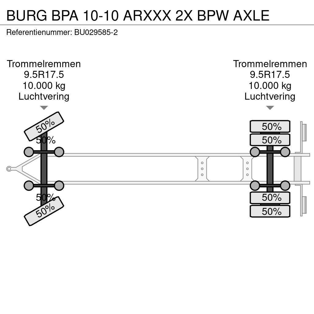 Burg BPA 10-10 ARXXX 2X BPW AXLE Römorklar