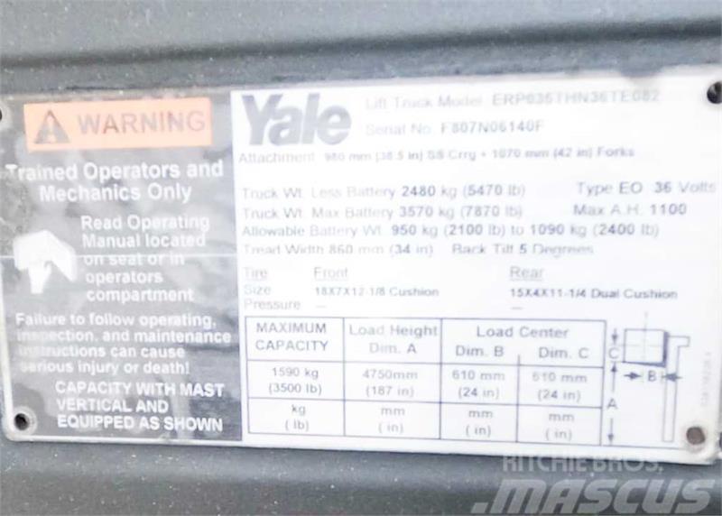 Yale ERP035TH Elektrikli forkliftler