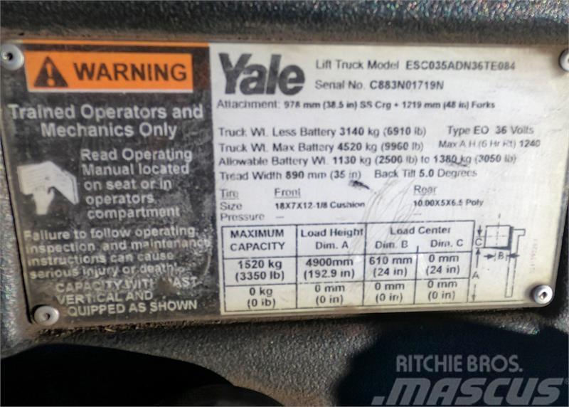 Yale ESC035AC Elektrikli forkliftler