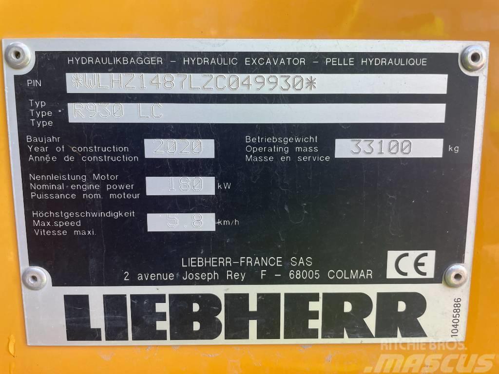 Liebherr R930 Paletli ekskavatörler