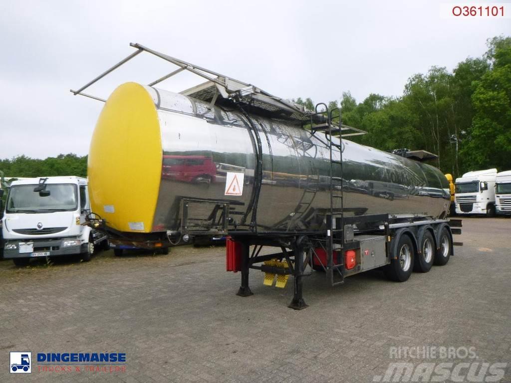  Crane Fruehauf Bitumen tank inox 28 m3 / 1 comp Tanker yari çekiciler