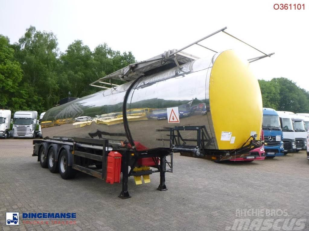  Crane Fruehauf Bitumen tank inox 28 m3 / 1 comp Tanker yari çekiciler