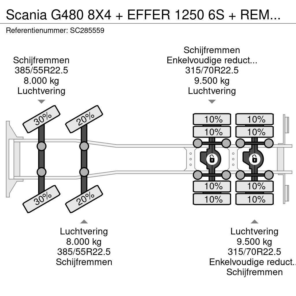 Scania G480 8X4 + EFFER 1250 6S + REMOTE + WINCH - 6+3 EX Yol-Arazi Tipi Vinçler (AT)