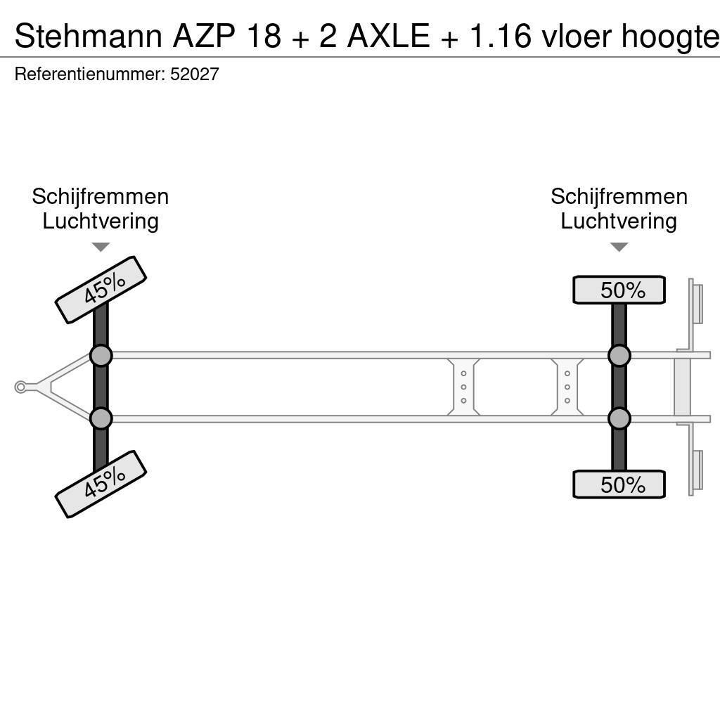 Stehmann AZP 18 + 2 AXLE + 1.16 vloer hoogte Kayar tenteli çekiciler