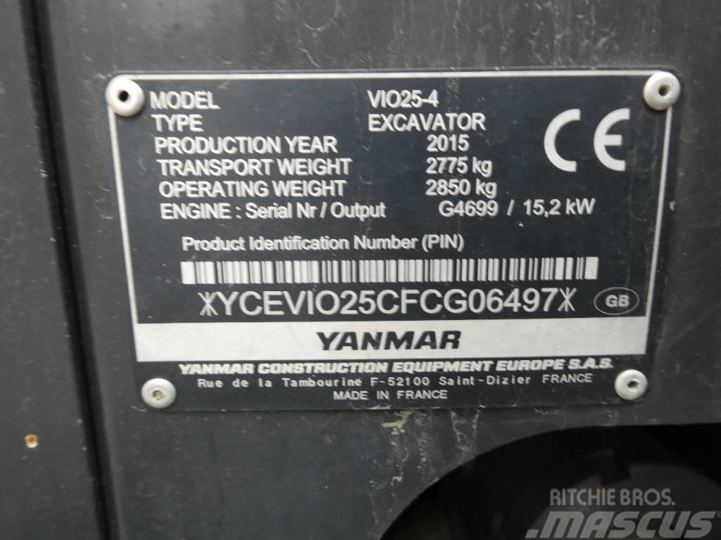 Yanmar Vio 25-4 Mini ekskavatörler, 7 tona dek