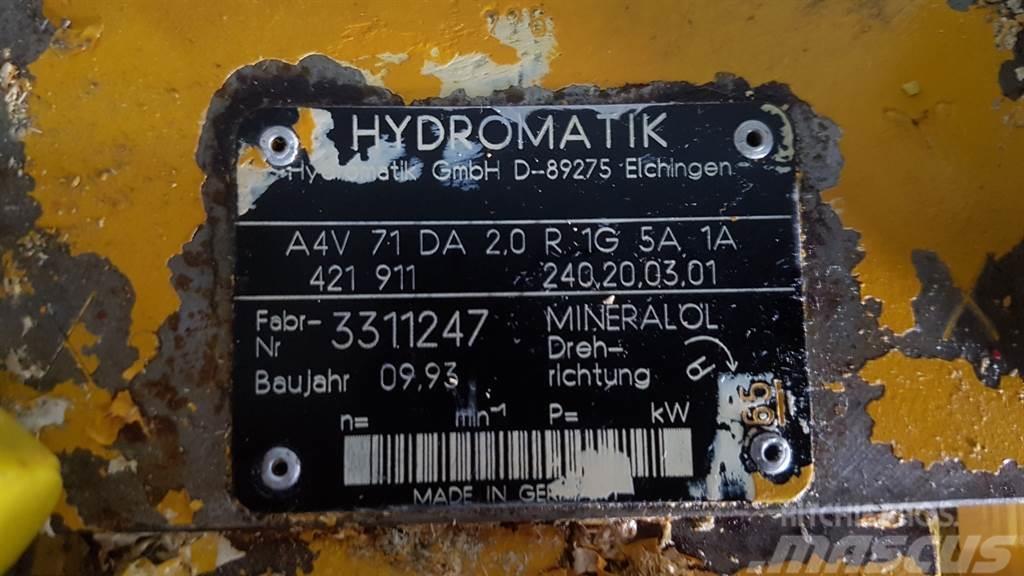 Ahlmann AZ9/AZ10-Hydromatik A4V71DA2.0R1G5A1A-Drive pump Hidrolik
