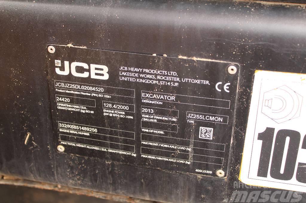 JCB JZ 255 LC / Pyörittäjä, pihdit, Rasvari, Lämmitin Paletli ekskavatörler