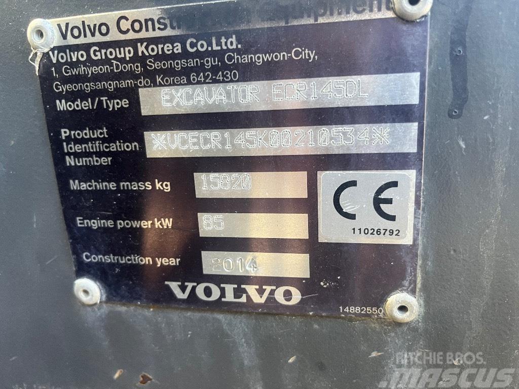Volvo ECR 145 D / Engcon, Kauha, Rasvari, Uudet ketjut Paletli ekskavatörler